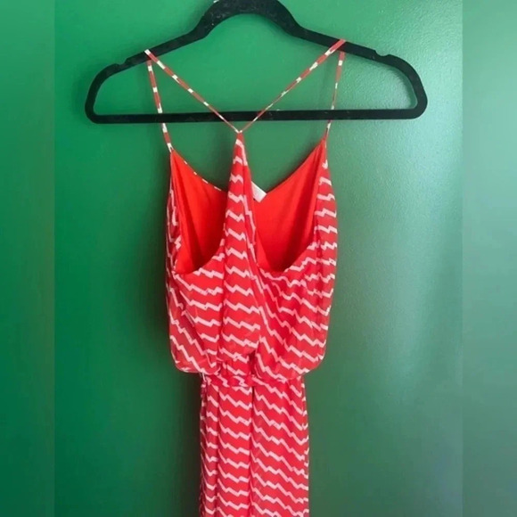 CLEARANCE! Pink Owl Maxi Dress Halter Top Red & White Boutique Size Small‎ EUC! - Picture 5 of 6